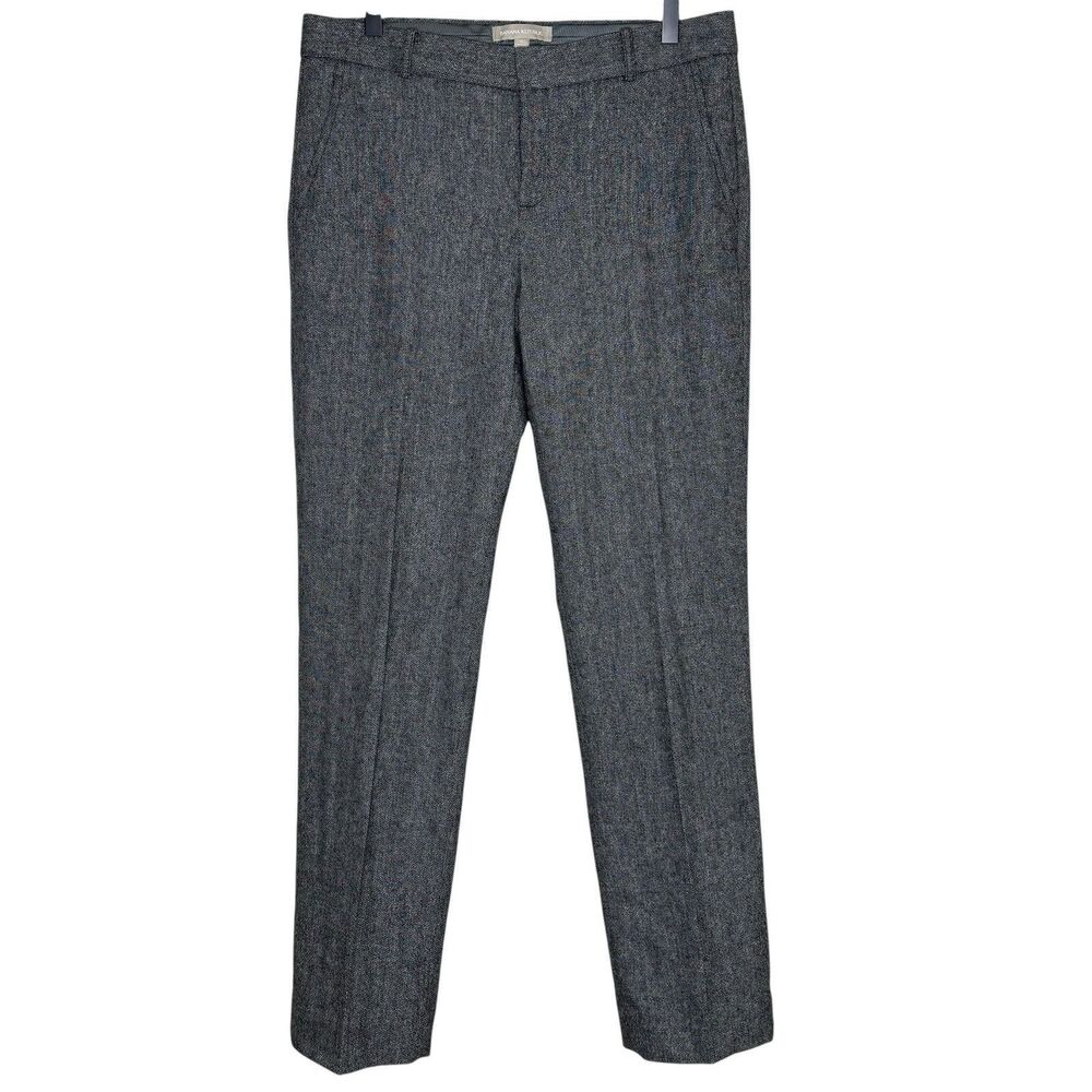 Banana Republic Women’s Wool Blend‎ Gray Tweed Size 8 Straight Leg Dress Pants